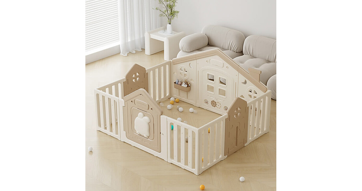 Gyerek műanyag járóka inSPORTline Doorino 150x180x100 cm - inSPORTline