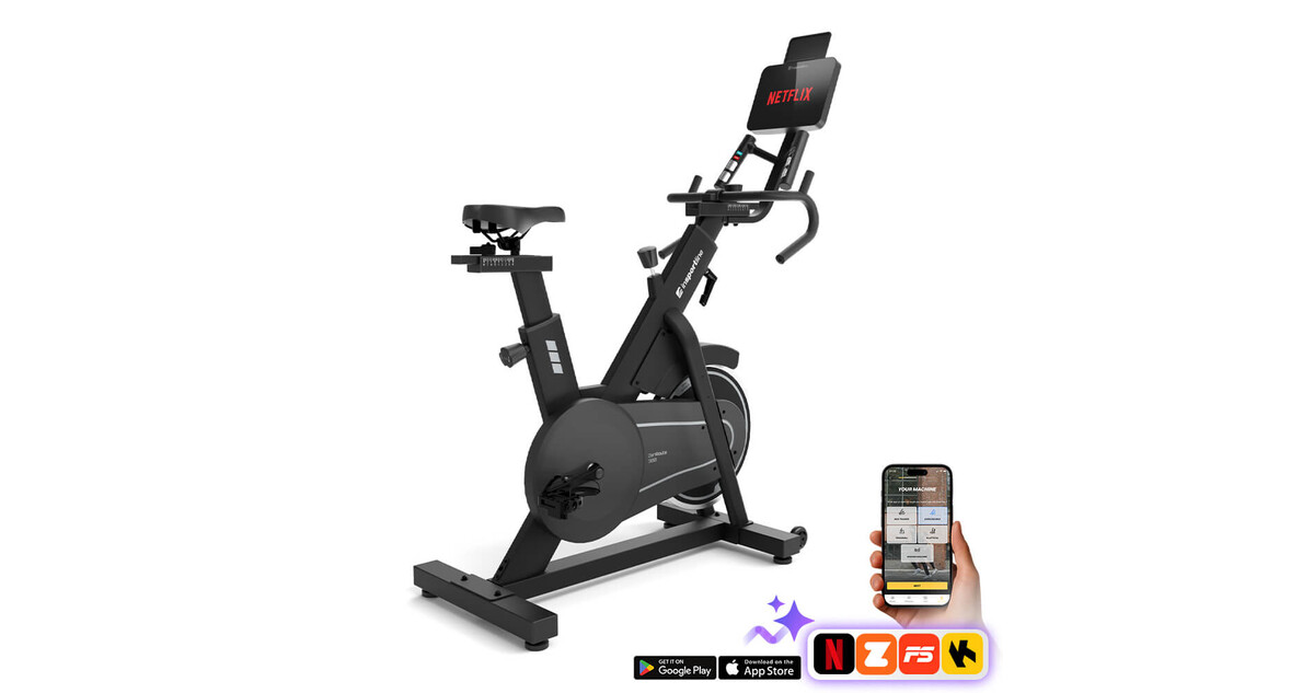 inSPORTline ZenRoute 300 mágnesfékes spinning bicikli TFT kijelzővel
