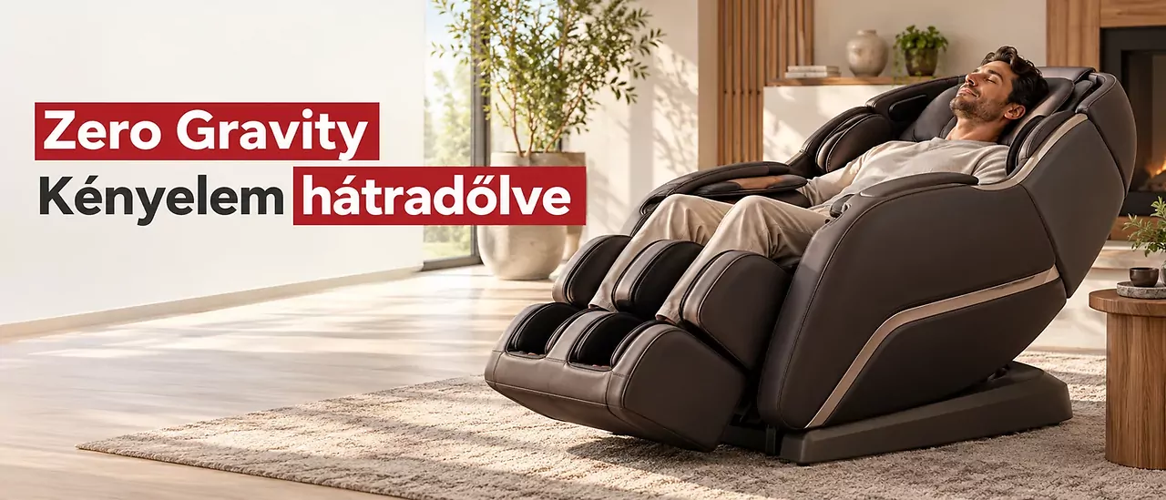 Zero Gravity masszázsfotel: mit jelent a súlytalanság-pozíció, és miért jó a hátnak?