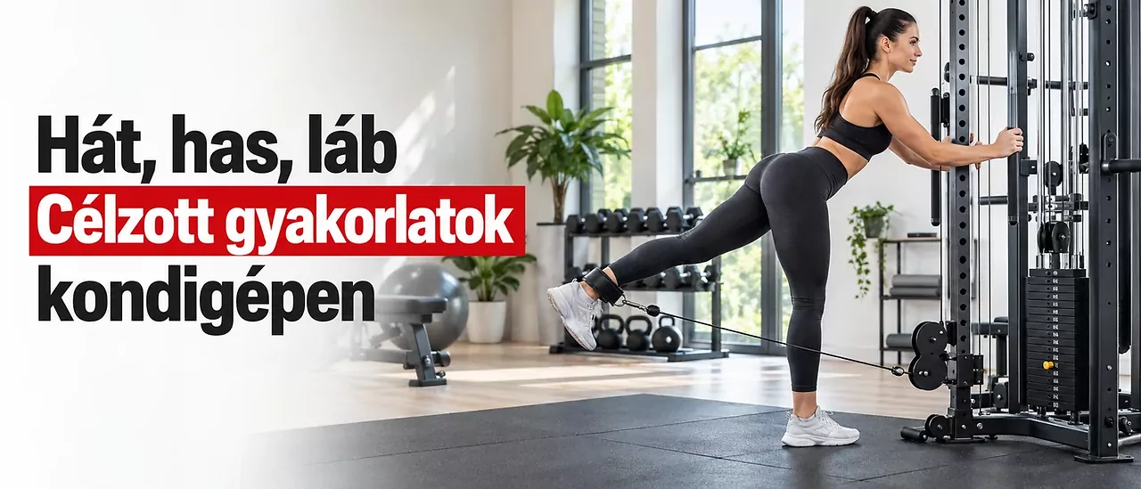 Hát, has, láb egy gépen: 12 célzott gyakorlat csigás kondigépen