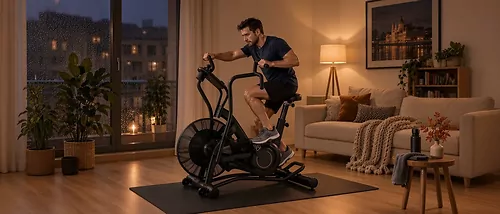 Airbike edzés otthon: rövid intervallumok, teljes testes kardió ősszel