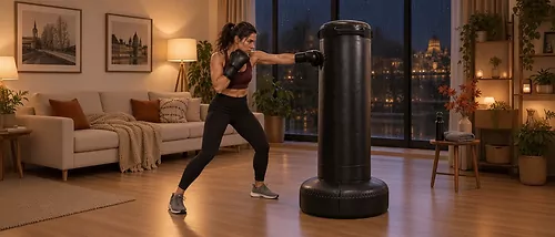 Boxzsák edzés otthon: 20 perces őszi intervallum a nappaliban