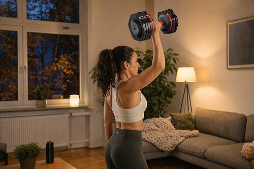 Otthoni erősítés állítható súlyzókkal: egyszerű rutin a nappaliba