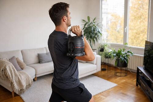 Otthoni kettlebell edzés: swing, guggolás és erősítés kis helyen