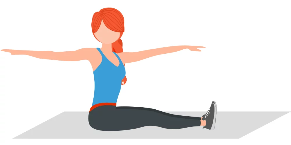 Spine Twist, ülésben végzett gerincforgatás pilatesszőnyegen