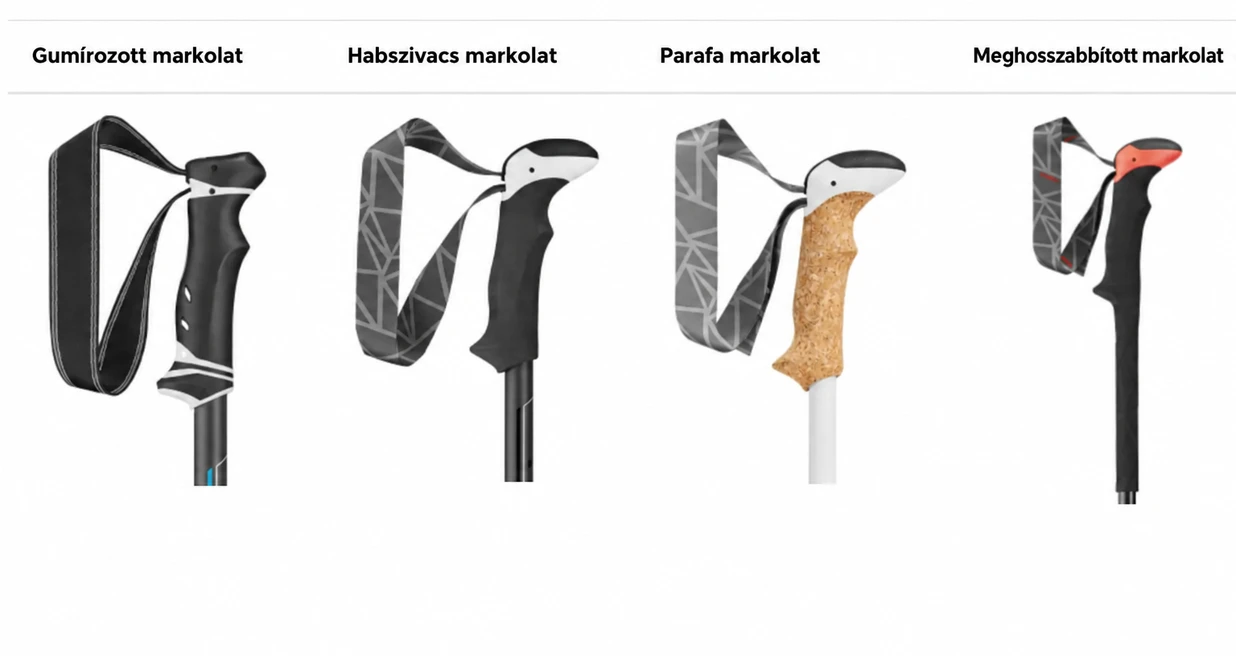 Parafa, habszivacs és gumírozott markolatok túrabothoz és nordic walking bothoz
