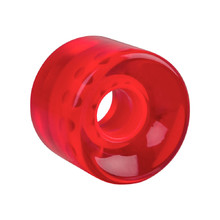 Átlátszó műanyag gördeszka kerék 60*45 mm - piros