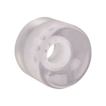 Átlátszó műanyag gördeszka kerék 60*45 mm - fehér