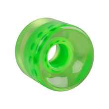 Átlátszó műanyag gördeszka kerék 60*45 mm - zöld