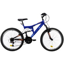 Junior teljes felfüggesztésű kerékpár DHS 2441 24" - kék
