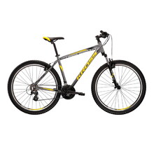 Hegyi kerékpár Kross Hexagon 2.0 27,5" - modell 2022 - grafit/fekete/sárga