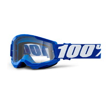 Gyerek motocross szemüveg 100% Strata 2 Youth - kék, átlátszó plexi