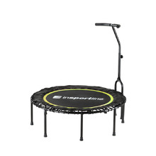Rugó nélküli jumping fitness trambulin markolattal inSPORTline Cordy 114 cm - sárga
