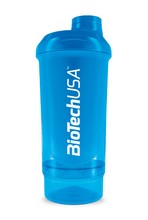 Keverőpalack Biotech Wave+ Compact 500 ml (+150 ml) - Kék