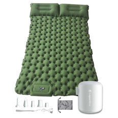 Felfújható kétszemélyes matrac inSPORTline Faustea mini pumpával 192x125x8 cm, alacsony súly, kompakt méretek, hatékony szigetelés, beépített pumpa
