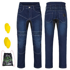 Férfi motoros farmer W-TEC Biterillo Evo, sztreccs panelek, rugalmas anyag, hálós bélés, aramidszál erősítés