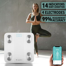 Intelligens személyi mérleg inSPORTline Syncale 20, LED kijelző, 14 különböző mérési érték, akár 24 felhasználó