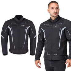 Férfi motoros kabát W-TEC Mirelio, kivehető rugalmas CE-védők, AirVent rendszer, tartós Maxdura® anyag, légáteresztő hálós bélés