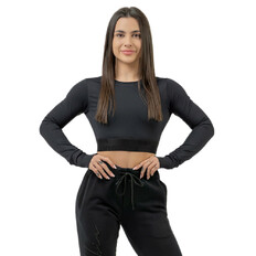 Női hosszú ujjú crop top Nebbia INTENSE Perform 839