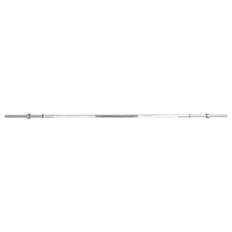 Súlyemelő rúd inSPORTline Welenorty egyenes 220cm/30mm menettel és hüvelyekkel, kiváló minőségű acél rúd, csúszásmentes fogantyúk