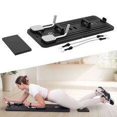 Pilates reformer inSPORTline Trancer Basic, csúszásmentes, összecsukható kialakítás, kivehető kijelző, állvány telefon számára
