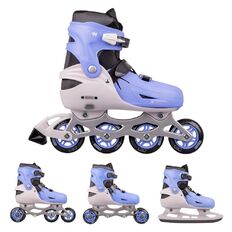 Állítható 4 az 1-ben korcsolya inSPORTline Foursimo, Comfort Fit illeszkedés, MicroLock biztonsági csat, AdjusTouch méretbeállító gomb