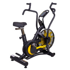 Crossfit szobabicikli inSPORTline Airbike Beast, 160 kg-os teherbírás, LCD-kijelző, 6 edzésprogram, mellkaspánt Bluetooth-kapcsolat, légfék-rendszer