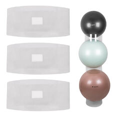 Gimnasztikai labdaállvány 3 darabos készlet inSPORTline BallStack, tépőzáras rögzítés, átlátszó, PVC