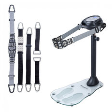 Rezgő masszázs öv inSPORTline TrimBelt, 20 fokozatú rezgésbeállítás, 9 masszázsprogram, 4 féle masszázs öv, üveg talapzat, csúszásmentes lábak