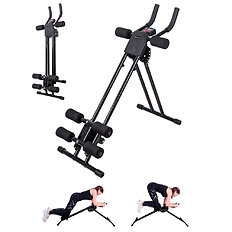 Hasizom edző inSPORTline Ab Lifter Evo, LED-es kijelző, stabil acélszerkezet, 5 nehézségi szint, habszivacs görgők