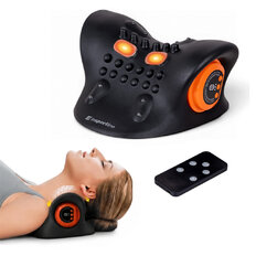 EMS nyakmasszírozó készülék inSPORTline Elixon, ergonomikus kialakítás, csendes működés, újratölthető akkumulátor, vezeték nélküli távirányító, fűtés