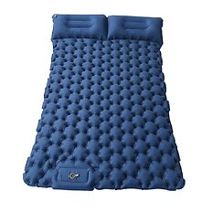 Kétszemélyes felfújható matrac, beépített pumpával inSPORTline Faustea 192x125x8 cm, kompakt méret, hatékony szigetelés, felfújás beépített pumpával
