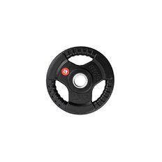 Gumírozott súlytárcsa inSPORTline Graton 2,5 kg 30 mm, praktikus fogantyúk az oldalain, hosszú élettartam, fokozott védelem a kopás ellen