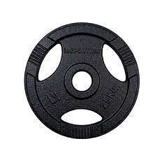 Öntöttvas olimpiai súlytárcsa inSPORTline Hamerton Black 25 kg 50 mm, kopásgátló bevonat, praktikus fogantyú