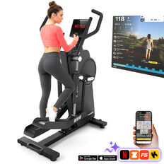 Ellipszis tréner inSPORTline ZenStride 1200, állítható lépéshossz, vezeték nélküli telefontöltés, bluetooth-kapcsolat, 10,1