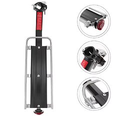 Kerékpár csomagtartó inSPORTline ISL Natakar, gyorskioldó csattal rögzíthető, gumiszalag a teher rögzítéséhez, hátsó fényvisszaverő tartozék