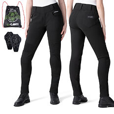 Női motoros leggings W-TEC Lukrecia Base, elasztikus, testhezálló szabás, sztreccs panelek, magas derékrész, W-TEC logó a zsebeken