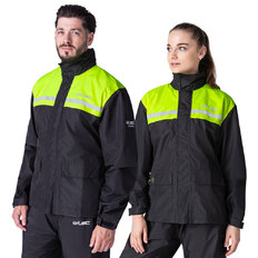 Motoros esőkabát W-TEC Rinstop, állítható ujjak, összehajtható, kopásálló, húzózsinór, Visionight fényvisszaverő elemek