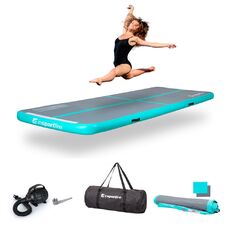 Airtrack elektromos pumpával inSPORTline Airstunt 500x100x10 cm, Drop Stitch technológia, javítókészlet, rugalmas anyag, megerősített varratok