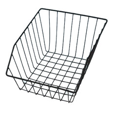 Csomagtartó kosár Cyklošvec Maxi, fogantyú nélkül, fekete fém