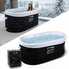 Hordozható edzőkád inSPORTline FrostPeace hőszabályozó rendszerrel, ózonos fertőtlenítés, jég- és melegfürdő opció, alkalmazáshoz való csatlakozás