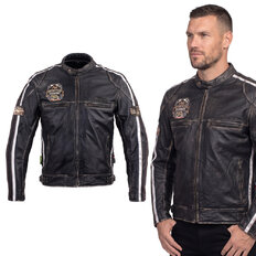 Férfi motoros bőrkabát W-TEC Sheawen Vintage
