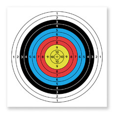 Céltábla inSPORTline Dabbak 60x60cm 10 db