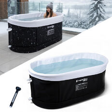 Hordozható merülődézsa inSPORTline FrostPeace, kompakt kialakítás, könnyen összeszerelhető, erős és tartós anyag, hőmérő, utazótáska