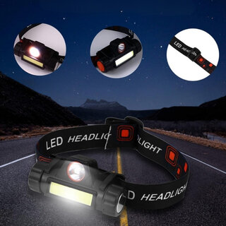 LED fejlámpa inSPORTline Lumeria, rugalmas pánt, kompakt, MicroUSB, 300 lumen