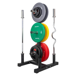 Állvány 50 mm-es tárcsákhoz inSPORTline Opello, matt felület, robosztus kivitel, gumiütközők, 4 rögzítési pont