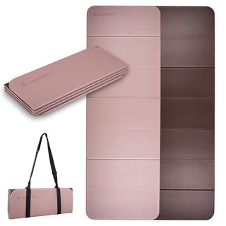 Összecsukható edzőszőnyeg inSPORTline Misette 180x61x0,8 cm, hordozóheveder, könnyű karbantartás, izzadság és vízálló, csúszásgátló felület