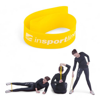 Fitness gumiszalag inSPORTline Hangy Light 55x3 cm / 2,8 kg sárga