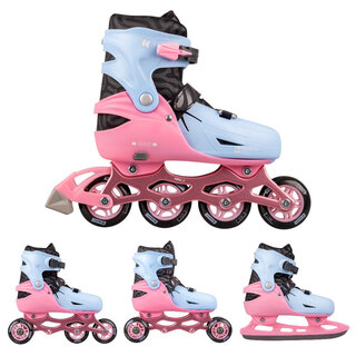 Állítható 4 az 1-ben korcsolya inSPORTline Fourtuna, Comfort Fit illeszkedés, MicroLock biztonsági csat, AdjusTouch méretbeállító gomb