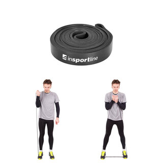 Fitness gumikötél inSPORTline Hangy Light 204x2,2 cm / 15 kg fekete